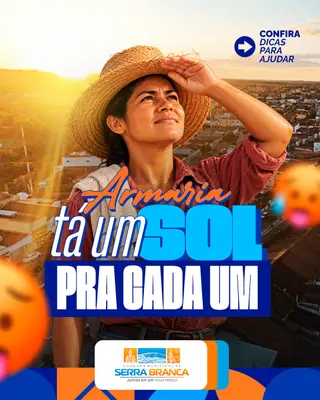 E esse calor, Serra Branca? Tá fácil pra ninguém! 🥵