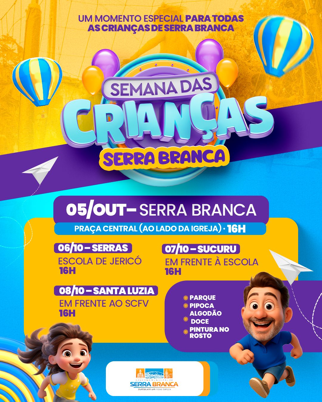 Confira a programação da Semana das Crianças com programação especial em várias comunidades