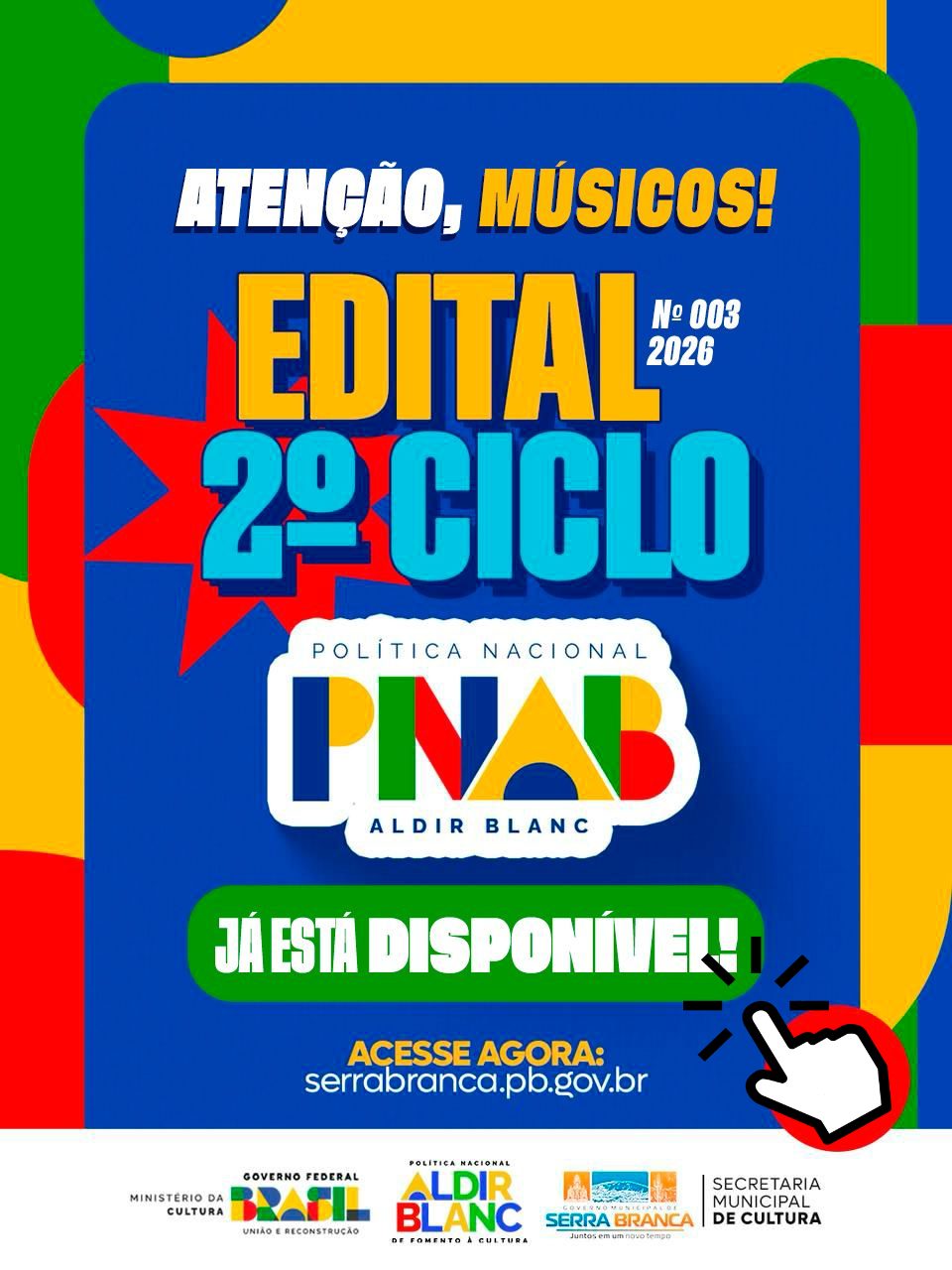 Link de inscrição edital 003/2026 - Aldir Blanc