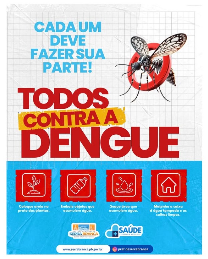 A luta contra a dengue é de todos nós!